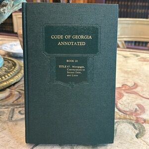 Code of Georgia Annotated. Book 20